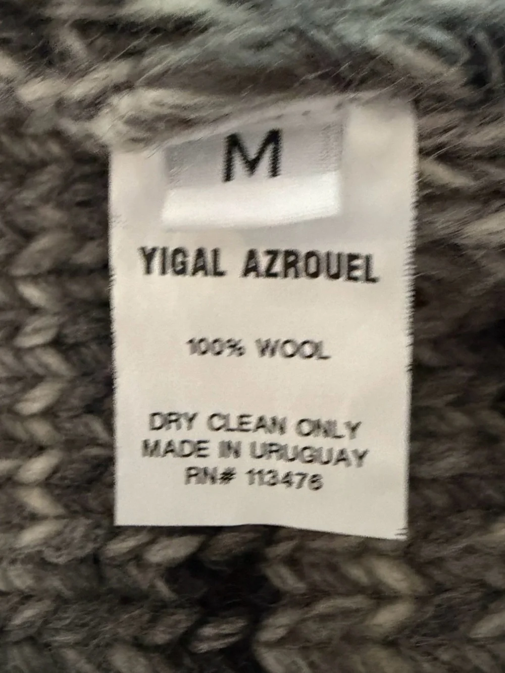 Yigal Azrouel Gray Marled Shawl Collar Cardigan - Picture 5 of 5